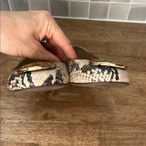 Tory Burch Women's Snakeskin Ballet Flats - Black and Cream - Picture 6 of 6